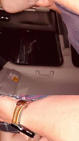 In the car at the night, very quick cum