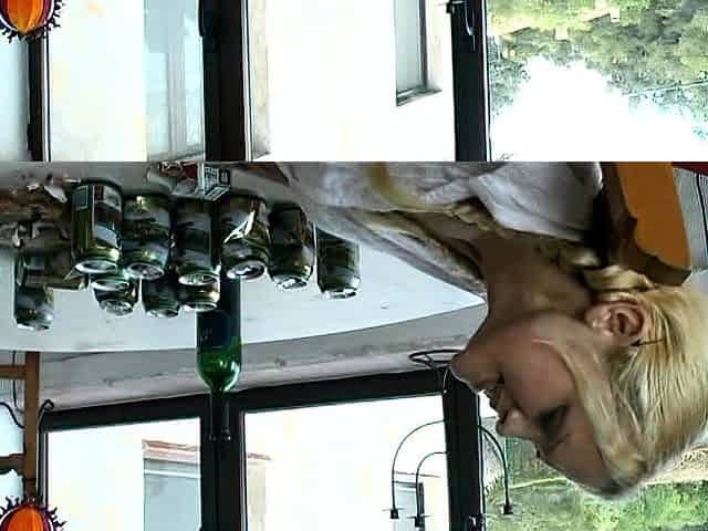 Blond and brunette lesbians licking pussy