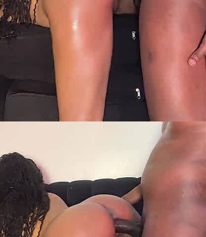 Black Kewl Booty Takes BBC For A Coarse Screw