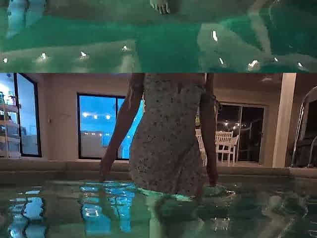 chick in costume gets in the water to screw