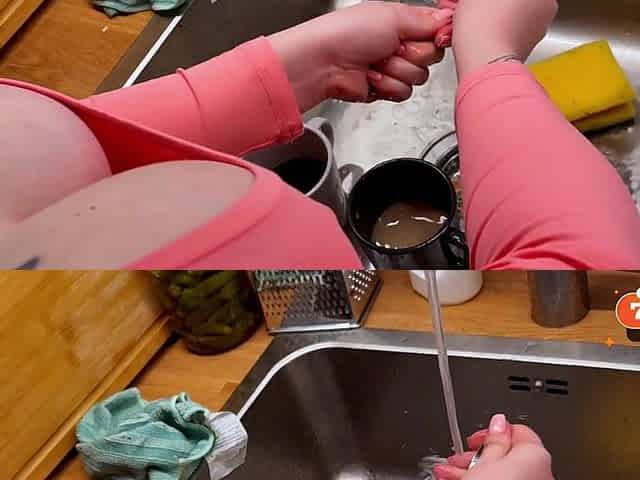 A cleaning lady in leggings takes a creampie in her vagina! HAWT BLOND AND LARGE BOOTY!