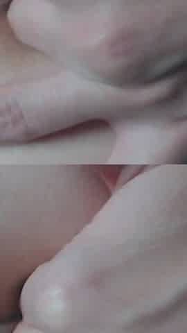 Playing with My Cute Shaved Holes Under Blue Panties