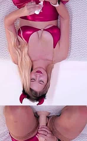 Sexy Succubus Jumps on a Dildo