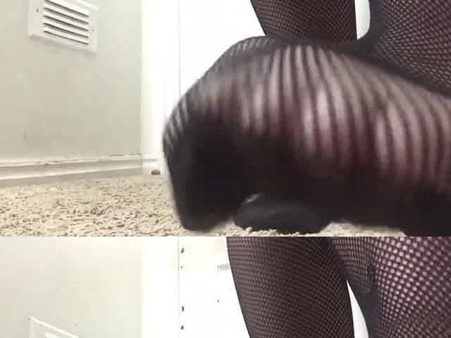 Fishnet up close footplay movie scene