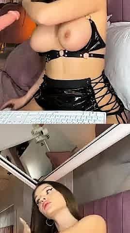 Big boobs milf masturbates with her dildo