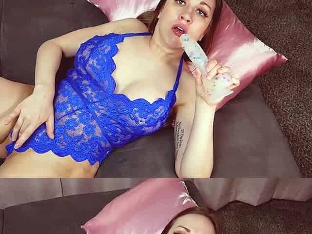 Big tit redhead milf solo dildo action