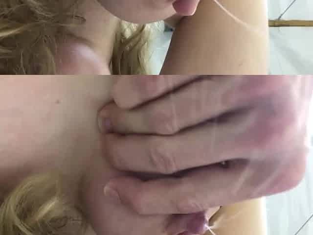 Lactating breast , bulky bazookas spraying milk