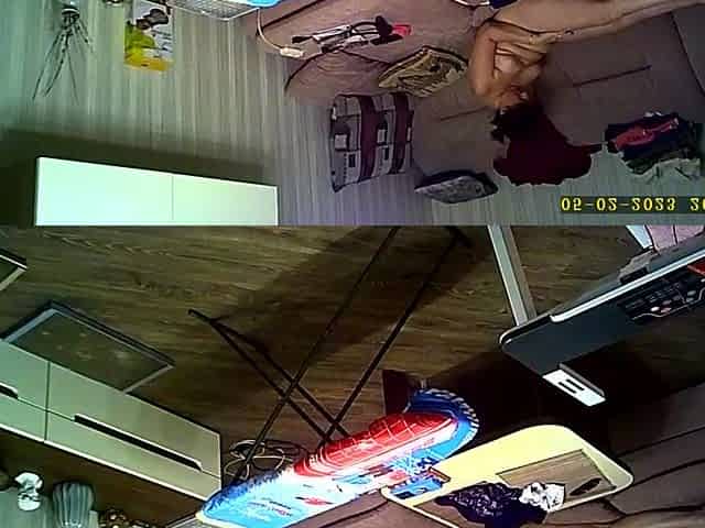 Completely naked caught on a real hidden camera