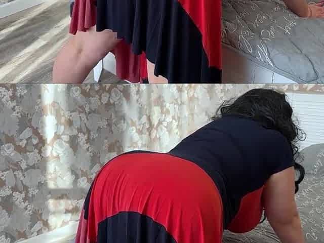 Older mother i'd like to fuck is not shy when her suit hugs her large booty
