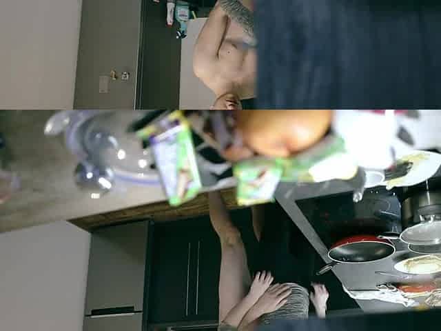 Blond screams in orgasms during the time that cooking, sexually excited chap gives her creampie on ovulation