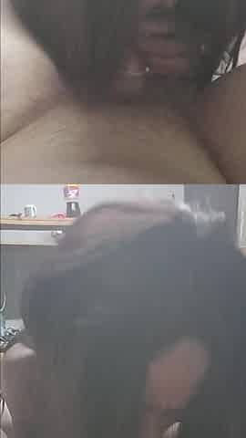 Black Blowjob Qeeun Suck Bosses Cock and Ride It Like a Slut