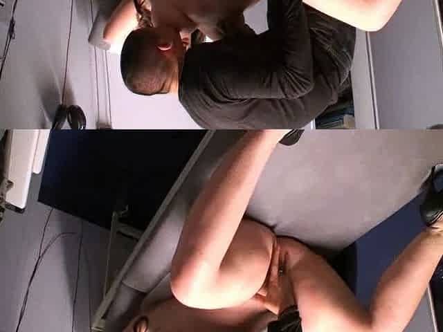 A super sexy brunette massages her big boobs