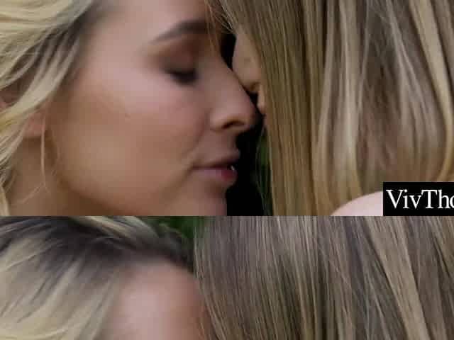 Cute blond lesbo lovers have a fun intensive face sitting enjoyment