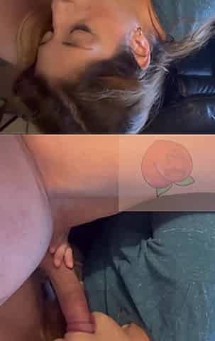 Horny MILF Sucks Hubby's Cock with Cum Shot