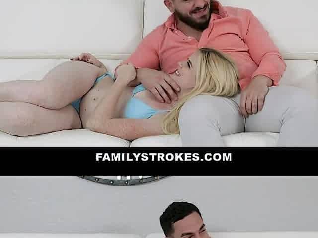 Blonde Teen 18+ Step Sis Lets New Stepbrother Fill Her Pussy With Cum!