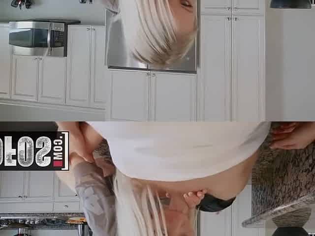 Cute Blonde Alex Jett Slurps Cock from First Faces