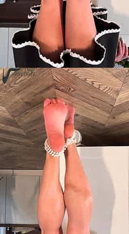 Maitresse Madelines solo foot fetish POV