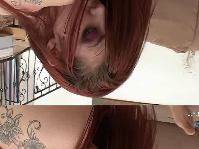 As Discipline For Being Lazy The Redhead Gets Her Booty Spanked And Snatch Dicked Down