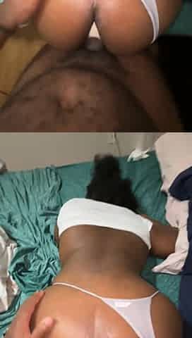 Amateur black anal (pants to the side)