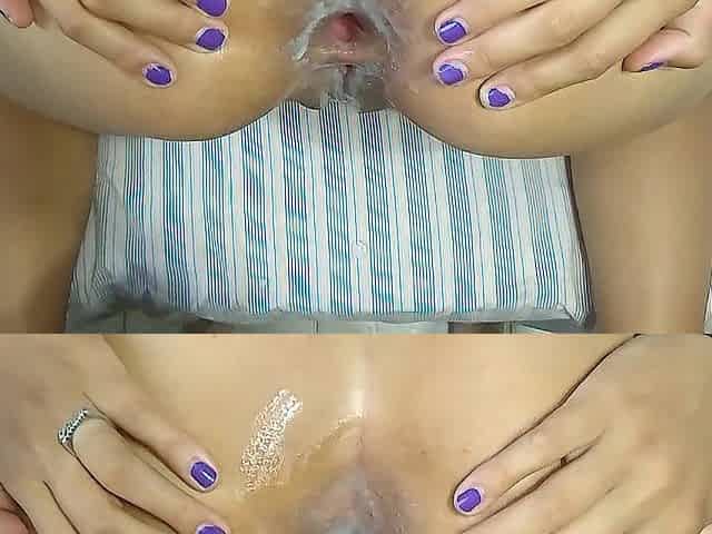 ANAL GAPE & CREAMPIE FOR MY WIFE WITH 8 INCHES LARGE ROD