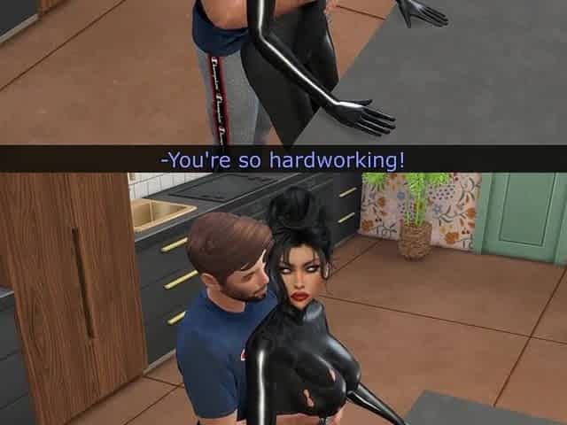 Slutty spouse bangs maid when his wife is not at home, hentai