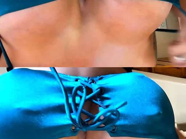 Busty Latin Babe Oils Her Big Boobs And Booty