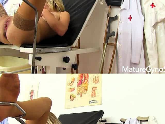 The gynecologist makes sure her pussy is OK
