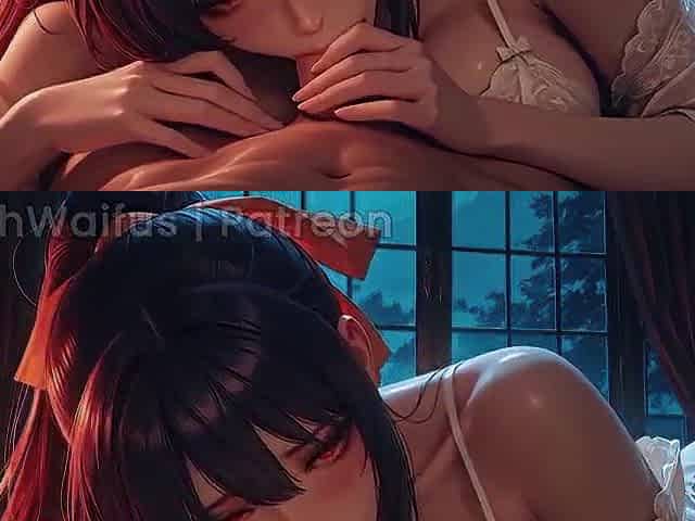 Rias and Akeno Desire Your Dong Jointly Tonight - DxD CG Manga Trio