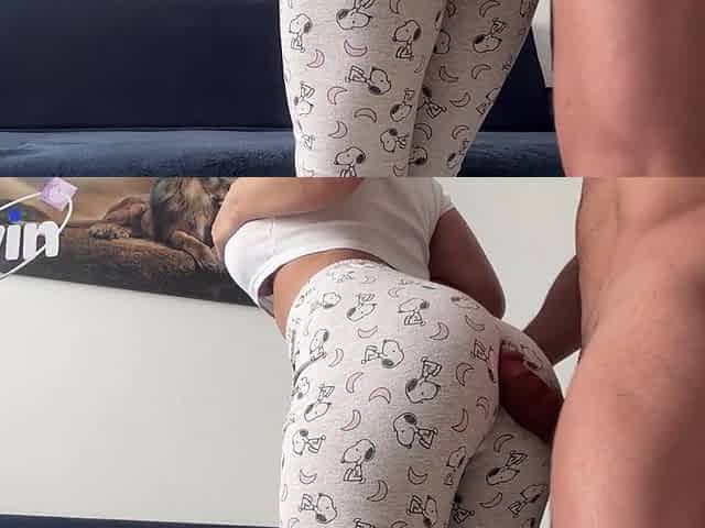 Hawt Assjob with Hot Step Sister - Cum on Excellent Booty