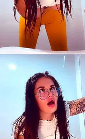 Mall Restroom Rapture: Bouncing on Dildo with a Squirt