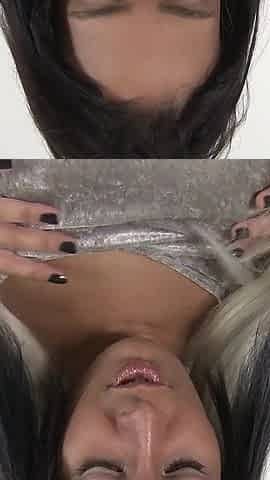 Hot Brunette in Blowjob, Handjob and Fucking a Big Dick in the Gloryhole!