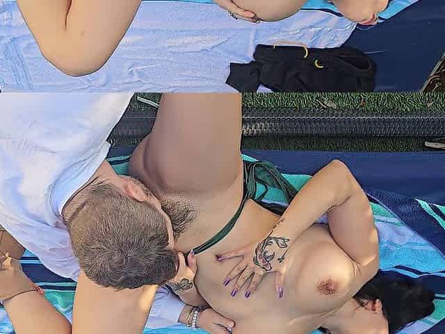 Large Booty Latin babe Tokyo Lynn Caught Tanning Exposed