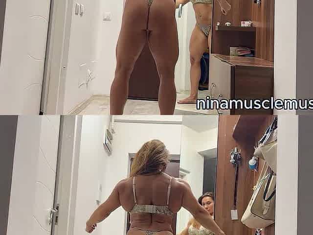 Tall Athletic mother I'd like to fuck Positions & Flexes in Small Snakeskin Underware