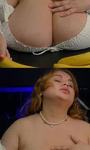 A MILF with Huge Oily Tits Gives a Kinky Tittyfuck with a Banana