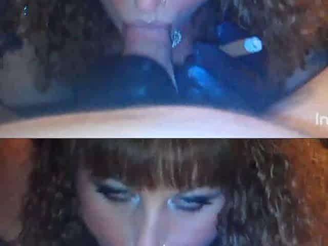 Smoking and sucking cock