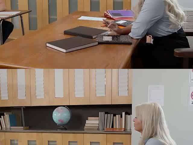 Naughty America - Hot MILF teacher, London River, hooks up