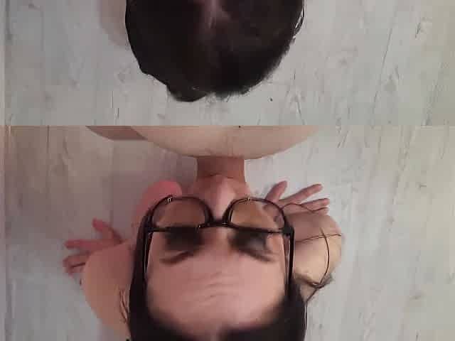 Bespectacled Stepsister Romantic Dirty Blowjob To Stepbrother
