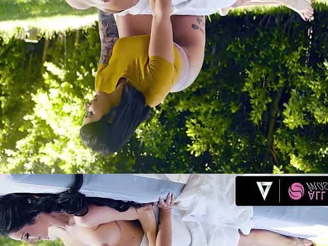 Silvia Saige And Ivy Lebelles Lesbian 69 In Garden Massage Romp