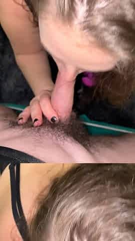 Busty MILF Stevie Nips Sucking Dick POV