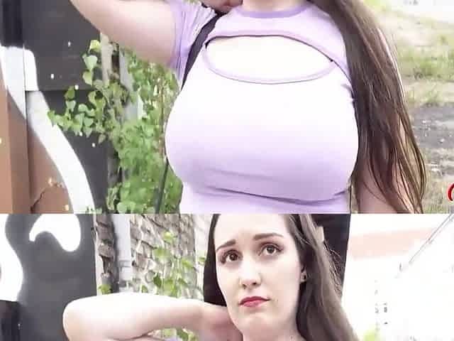 Curvy Teen 18+ With Big Natural Tits At Public Casting With Wendy Marvell