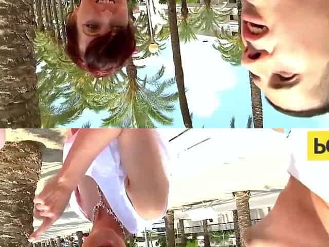 Older slender lady enjoying outdoor screw
