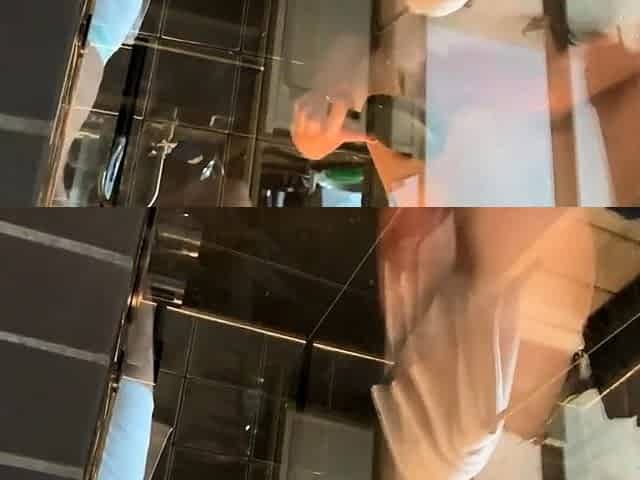 Peeping Tom Catches Chick Squirting in the Shower