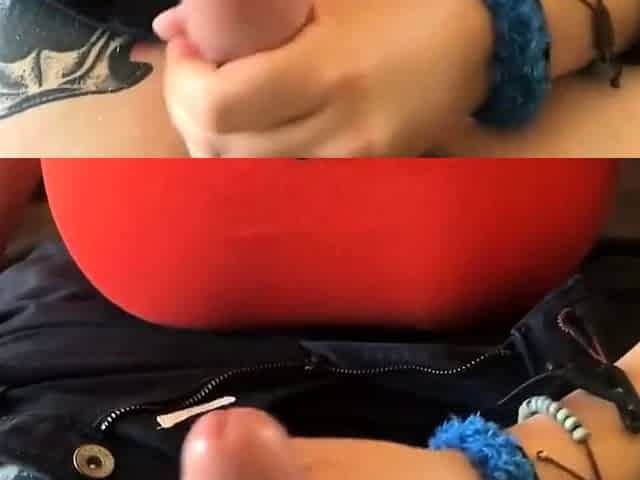 blowjob Von Stiefschwester Einen Wichsen Lassen
