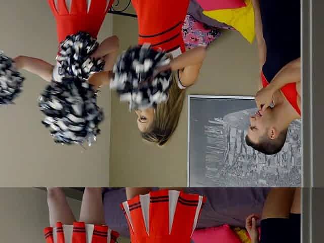 Slutty cheerleader teen stepsis pounded