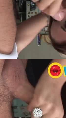 Big ass small tits brunette begs car mechanic for anal