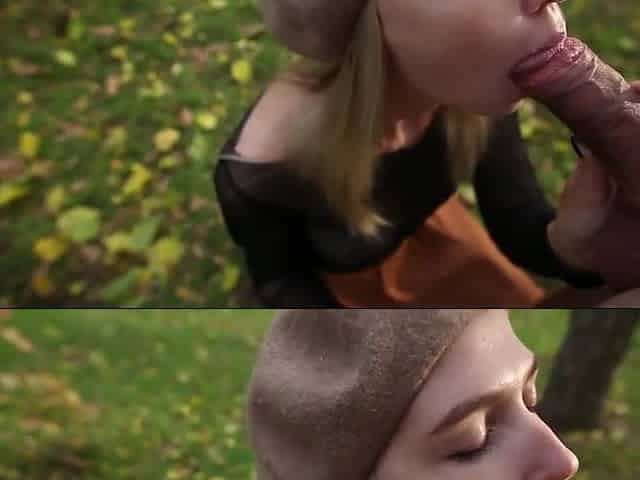 Public Suck N Fuck - Outdoor Creampie