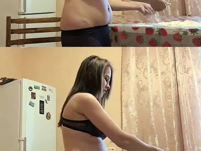A gal with large titties enjoys unusual masturbation. Amateur fetish.