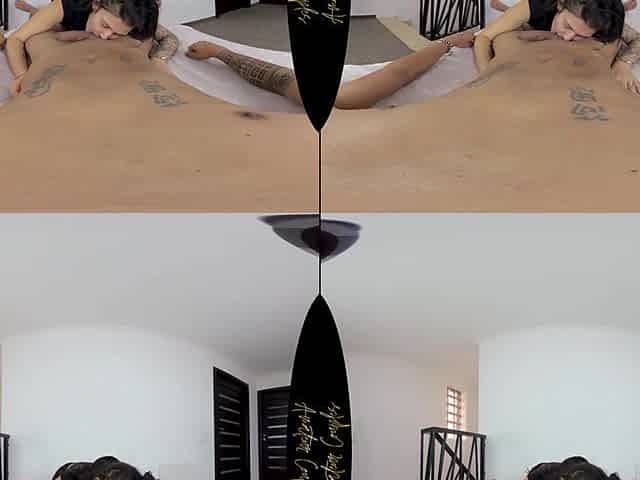 Rough Blowjob With Sloppy Deepthroat - Petite Brunette With Small Tits - AmateurCouplesVR