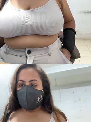 Mayra Shah POV - Bbw tits close up on webcam