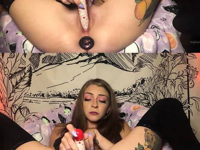 Curly Blonde Teen Records Solo Dildo Masturbation More at